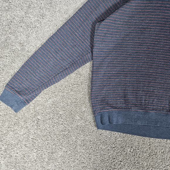 Johnnie-O Emmett Sweatshirt Mens XL Blue 1/4 Zip Pullover Stripes - Picture 3 of 14